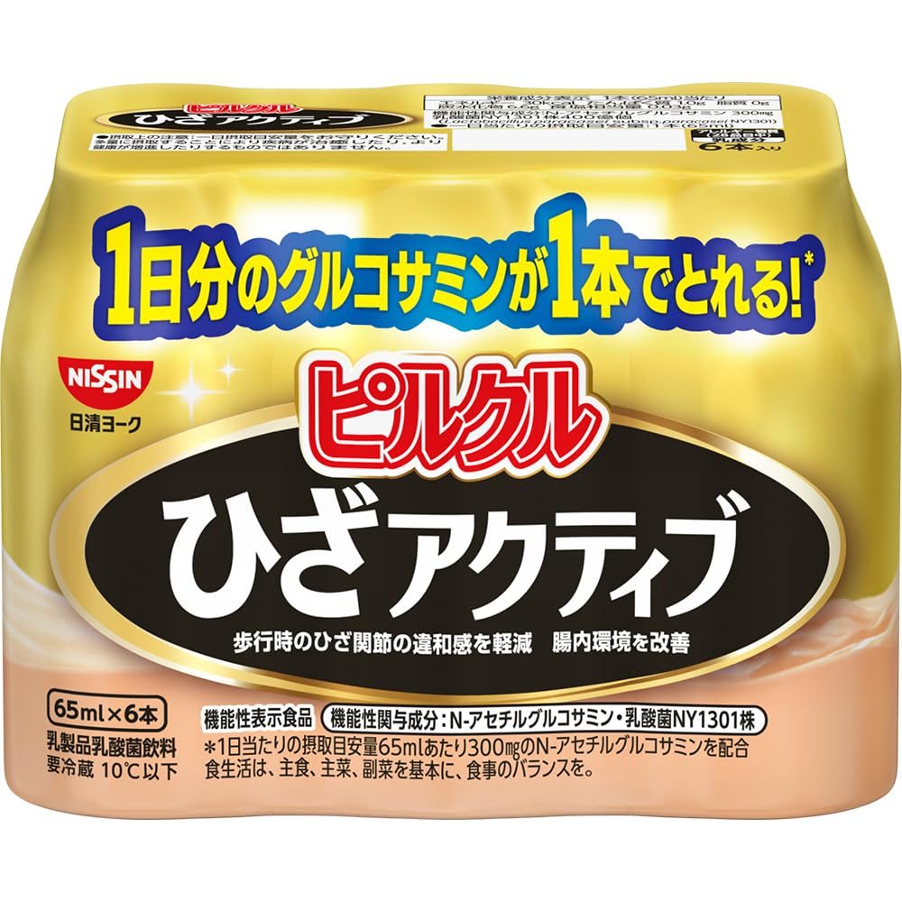 ⭕️ピルクル⭕️ Amazon.co.jp: [冷蔵]日清ヨーク ピルクルひざアクティブ 65ml×6